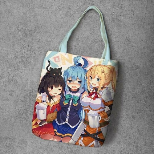 фото Сумка шоппер anime dakimakura, фактура рельефная, мультиколор