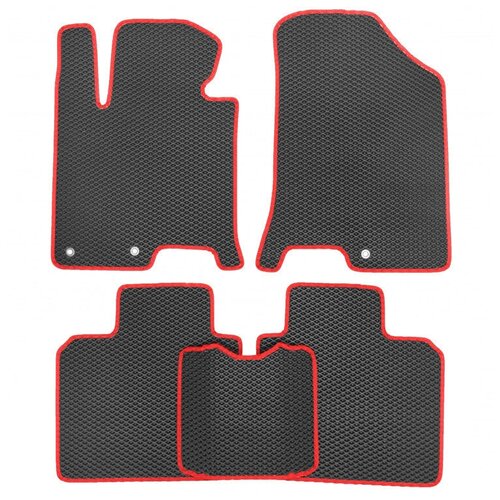 фото Коврики ева для mitsubishi pajero (montero) iii/iv 2000 - 2014 vicecar (оранжевая окантовка)