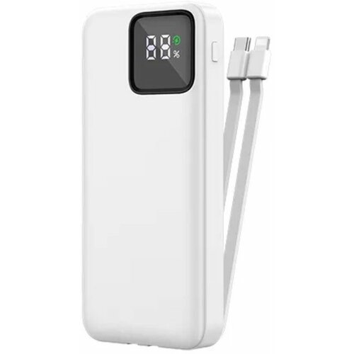 Внешний аккумулятор WiWU JC-18 LED Display Built-in Cable Power Bank 225W Supercharge 10000мАч White 2350₽