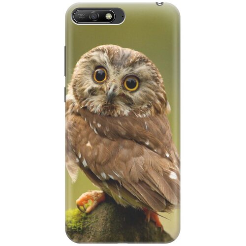 фото Cиликоновый чехол на huawei y6 (2018) / хуавей у6 (2018) с принтом "сова на дереве" gosso
