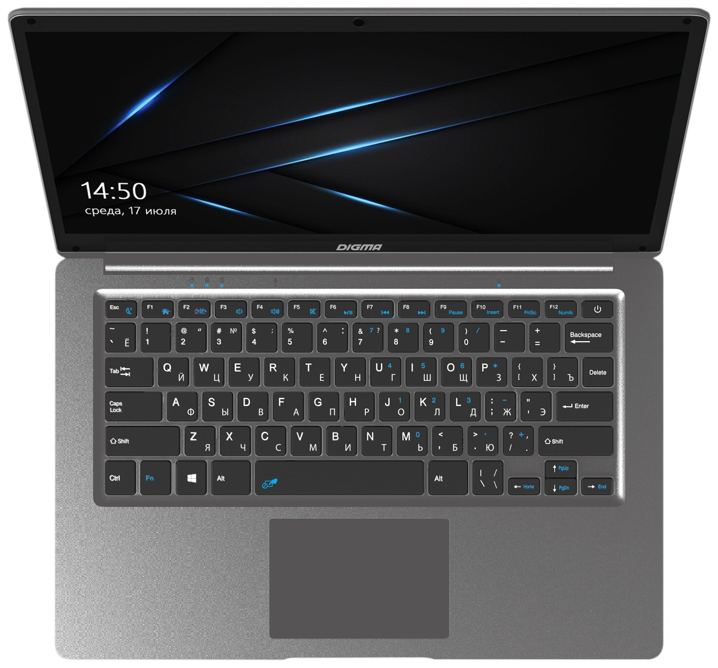 14 Ноутбук DIGMA Eve 14 C410 1920x1080 Intel Celeron 11 ГГц RAM 4 ГБ SSD 128 ГБ Win10 Home ES4057EW темно-серый