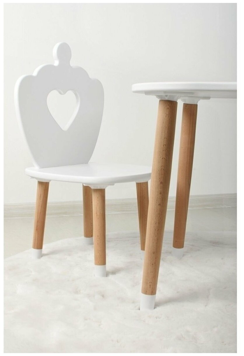 Детская мебель стул детский деревянный Мега Тойс Сердце - фотография № 14