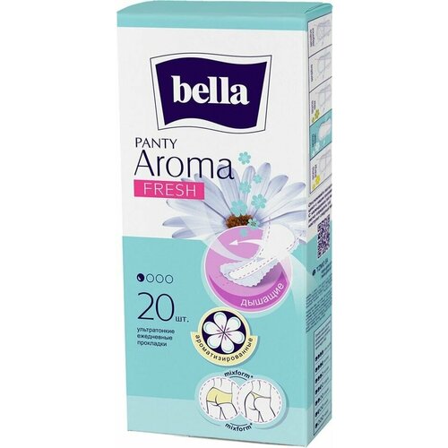 Прокладки Bella Panty Aroma Fresh ежедневные 20шт х 3шт прокладки ежедневные bella белла panty aroma energi 20 шт х 24уп