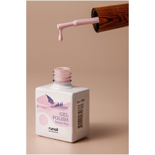 Купить Гель-лак/гель лак для ногтей/ гипоаллергенный гель лак/Gel polish HEMA FREE №7835, 10 мл, Runail Professional, розовый