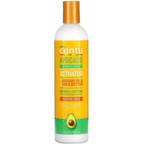 Cantu, Увлажняющий крем активатор для локонов, кгм, Авокадо, Hydrating Curl Activator Cream, kgm, 355мл.