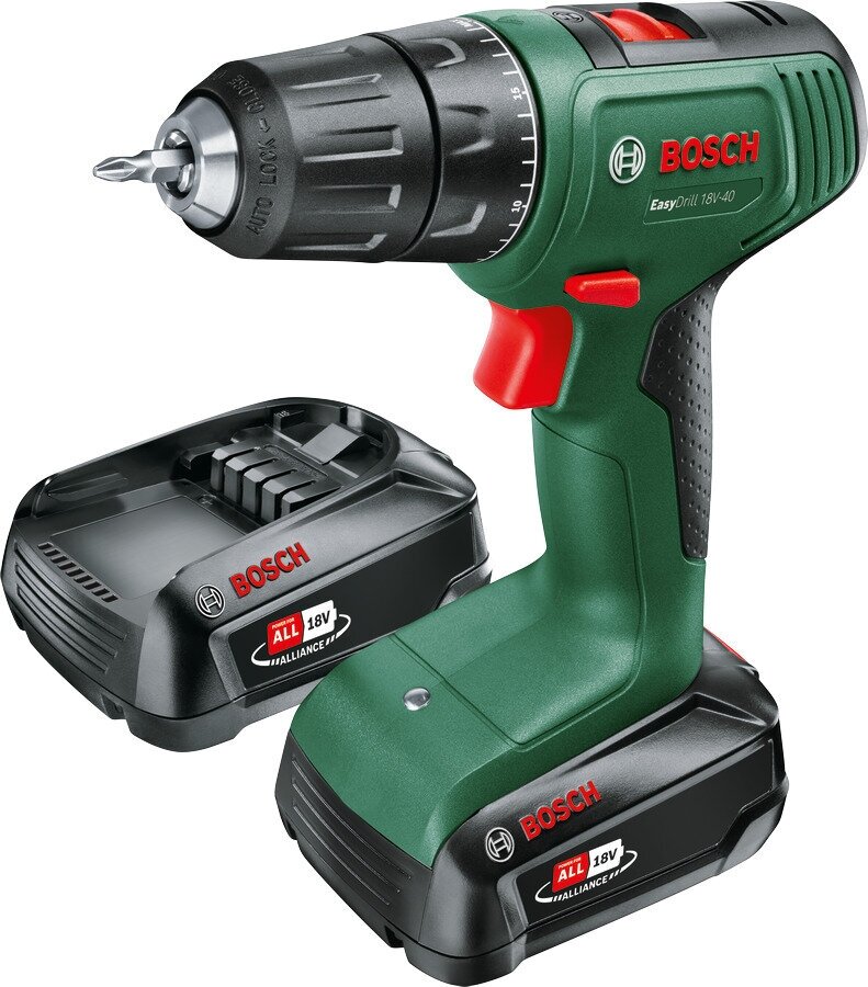 фото Аккумуляторная дрель-шуруповерт Bosch EasyDrill 18V-40, 2 х АКБ 1,5 А/ч, ЗУ, арт. 06039D8002