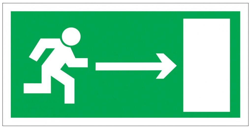 Знак Стандарт Знак Направление к эвакуационному выходу Е03 направо