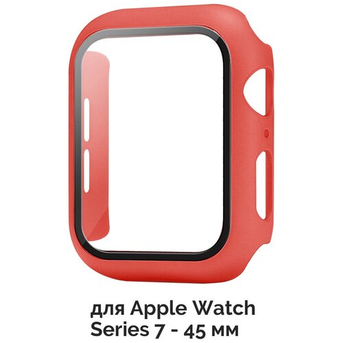 Чехол со стеклом для Apple Watch Series 7 45 мм / Защитный чехол для Apple Watch Series 7 45 мм