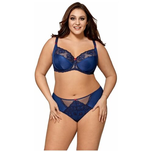 фото Трусики-бразилиана из эластичного трикотажа ava | темно-синий | m ava lingerie