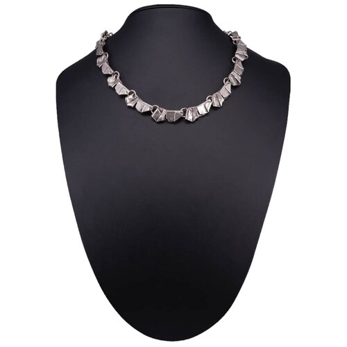 Ожерелье бижутерное Сложенный металл (Бижутерный сплав, Серебристый) 53825