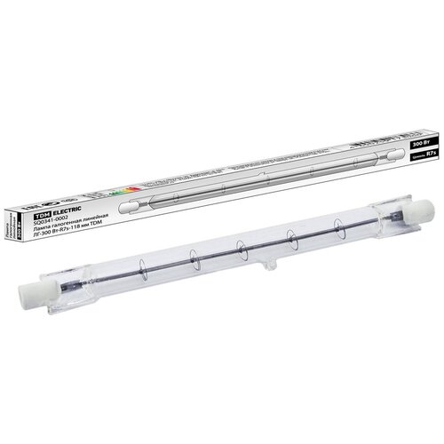 фото Лампа галогенная линейная лг-300 вт-r7s-118 мм tdm sq0341-0002 (упаковка 20 шт) tdm еlectric