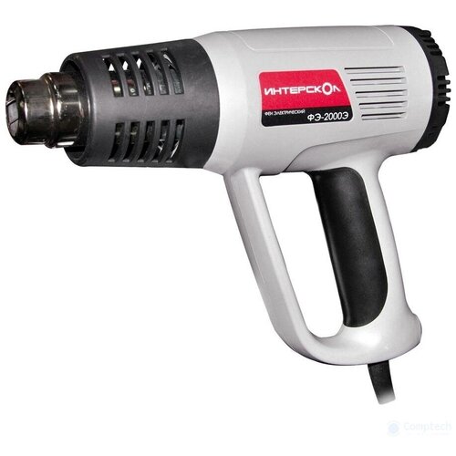 Фен строительный ИНТЕРСКОЛ ФЭ-2000Э 1920000 2000Вт 300-500лмин плавная регулировка 80-600грС 08кг коробка 3810₽