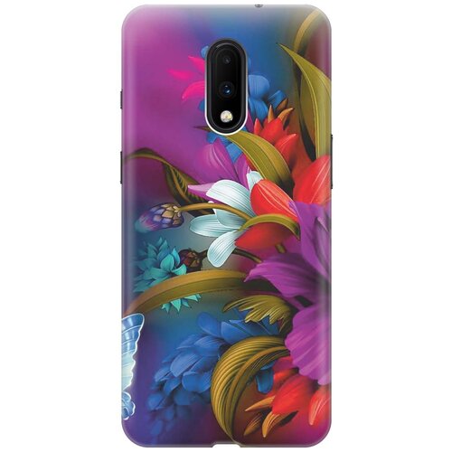 фото Gosso ультратонкий силиконовый чехол-накладка для oneplus 7 с принтом "фантастические цветы"