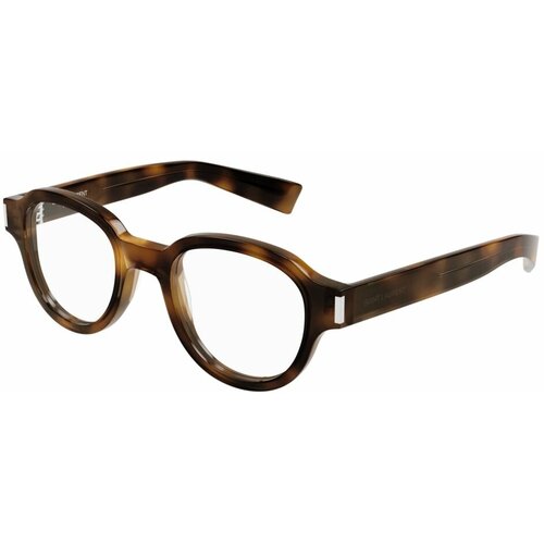 фото Солнцезащитные очки saint laurent, круглые, коричневый