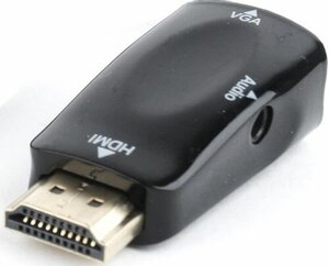 Видеопереходник HDMI-VGA Filum FL-A-HM-VGAF-mjack-1, разъемы: HDMI A male-VGA female-mini jack female, пакет