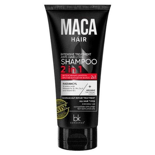 MACA HAIR Интенсивный шампунь против выпадения волос 180 мл Belkosmex