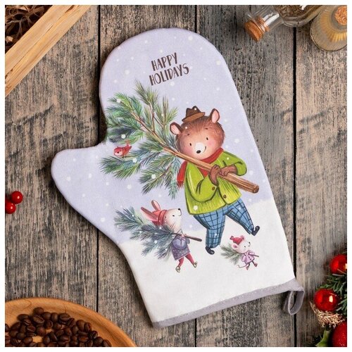 Варежка-прихватка Magic winter 20х27см саржа 100 хл ватин 250гм2 404₽