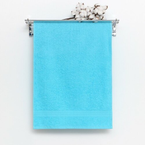 Полотенце махровое 50х90 см светло-голубой 440 гм2 хлопок 100 860₽