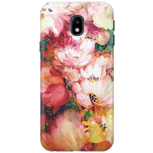фото Cиликоновый чехол на samsung galaxy j3 (2017) / самсунг джей 3 2017 с принтом "яркие цветы" gosso