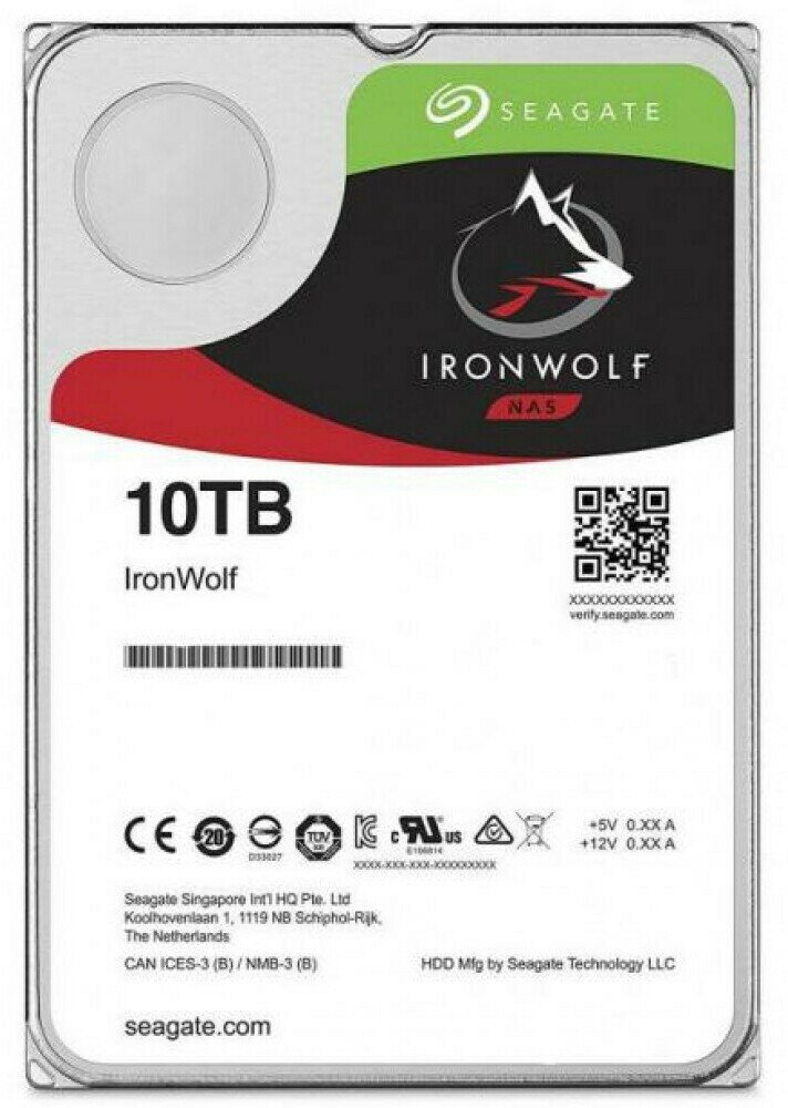 Жёсткий диск 10Tb SATA-III Seagate IronWolf (ST10000VN0008)