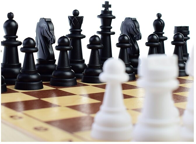 Настольная игра Десятое королевство Шахматы, пластмассовые фигуры в деревянной упаковке (поле 29см х 29см) 03878ДК - фотография № 7