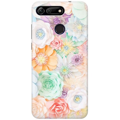 фото Ультратонкий силиконовый чехол-накладка для honor view 20 (v20) с принтом "цветочное многообразие" gosso