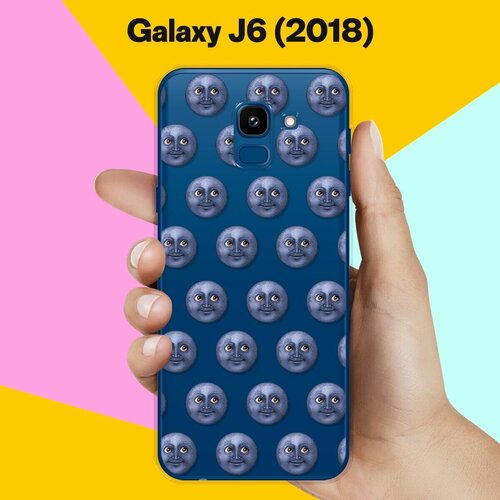 Силиконовый чехол Луна на Samsung Galaxy J6 (2018) силиконовый чехол фиолетовые цветы на samsung galaxy j6 2018