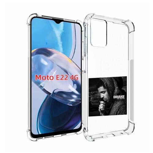 чехол mypads eminem the slim shady lp для motorola moto e22 4g e22i 4g задняя панель накладка бампер Чехол MyPads Drake - The Motto для Motorola Moto E22 4G / E22i 4G задняя-панель-накладка-бампер