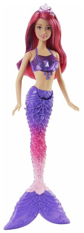 Кукла Barbie Радужная русалочка, 33 см, DHM48 фиолетовый