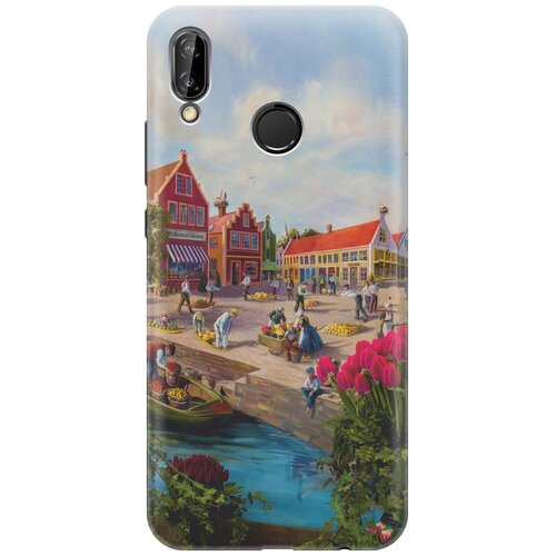 фото Re:paчехол - накладка artcolor для huawei p20 lite с принтом "старинный амстердам"