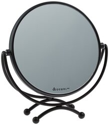DEWAL BEAUTY Зеркало настольное, в черной металлической оправе, 18,5 х 19 см