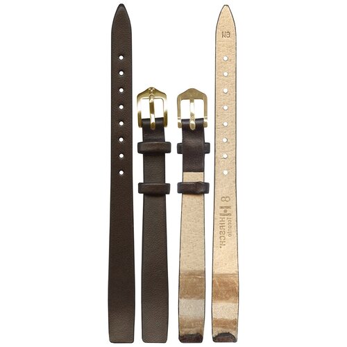 Ремешок HIRSCH, фактура гладкая, коричневый