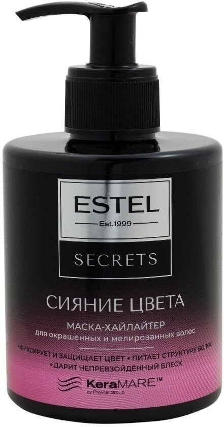 ESTEL SECRETS сияние цвета Маска-хайлайтер для окрашенных и мелированных волос, 275 мл