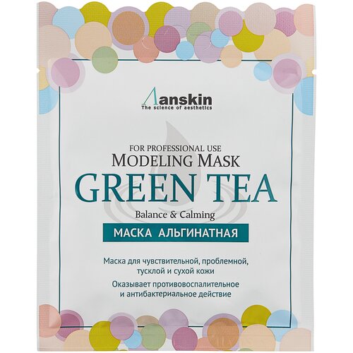 Anskin маска альгинатная Green Tea успокаивающая, 25 г