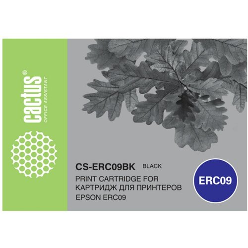 Cactus CS-ERC09BK картридж матричный (Epson ERC-09B - C43S015354) черный 3,5 млн картридж epson c43s015366 erc 27 b black для tm u295 c43s015366