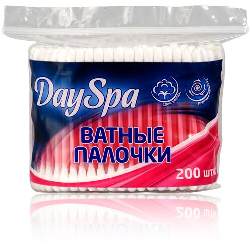 DaySpa ватные палочки, розовые, 200 шт., пакет ватные day spa палочки пакет 300 шт