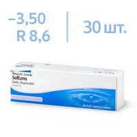 Контактные линзы Bausch & Lomb Soflens Daily Disposable, 30 шт., R 8,6, D -3,5