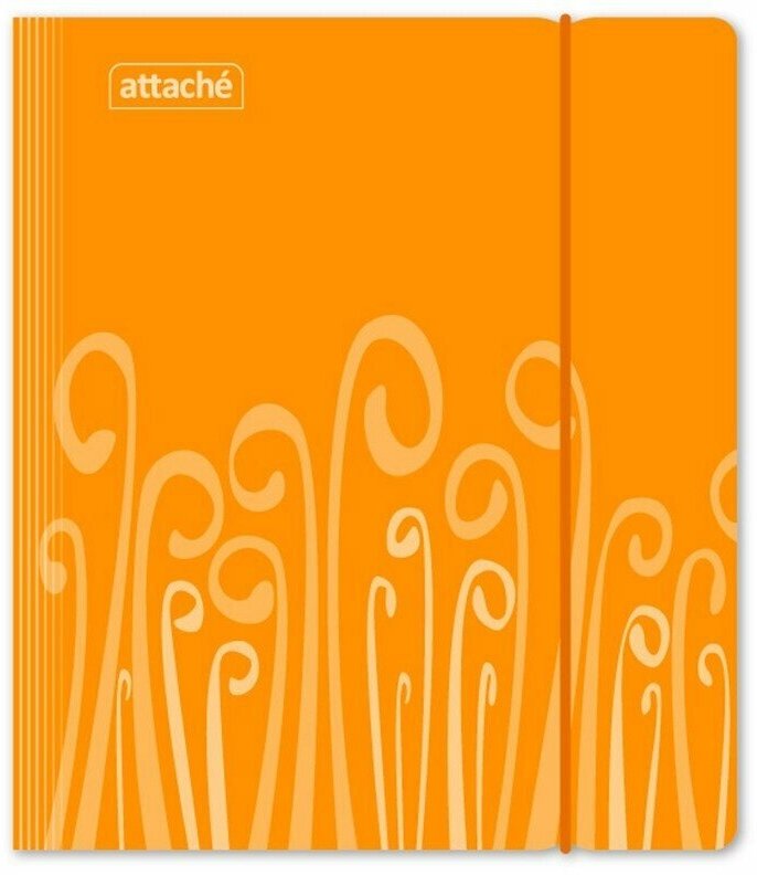 бизнес-тетрадь Attache Fantasy, А5, 120 листов, в клетку, пласт обл, с разд, оранжевый - фото №8