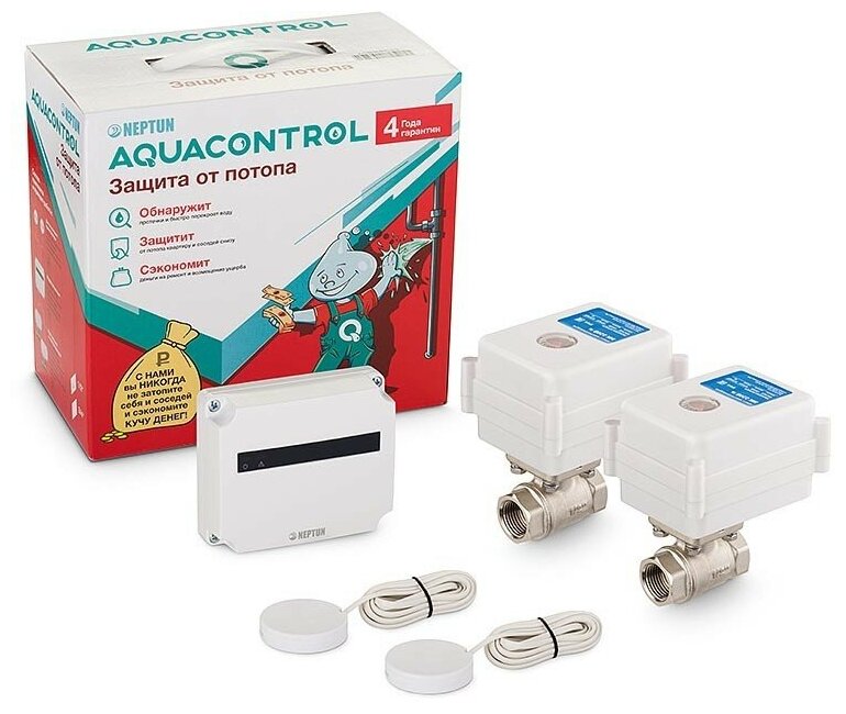 Комплект система защиты от протечек воды Neptun Aquacontrol 1/2" - фотография № 3