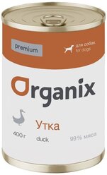 Влажный корм для собак ORGANIX Premium, утка 400 г