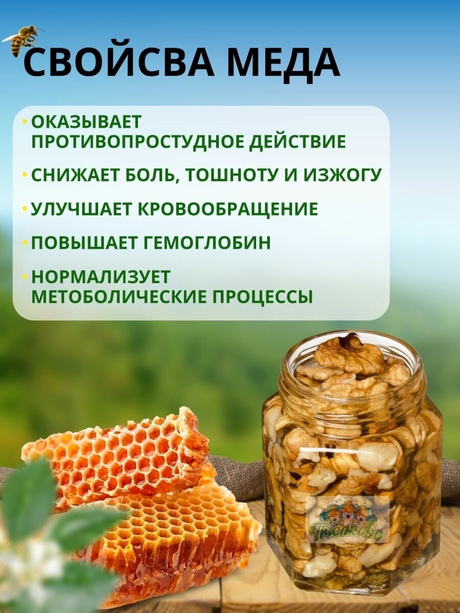 Набор Мёд с Грецким Орехом Маленький ,720гр - фотография № 2