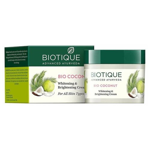 Biotique Bio Coconut Питательный осветляющий крем для лица БИО кокос, 50 мл