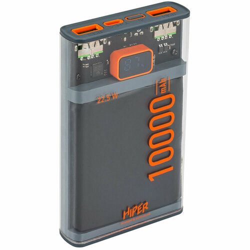 Внешний аккумулятор универсальный Hiper CORE X Transparent 10000mAh 3A QC PD 189000₽