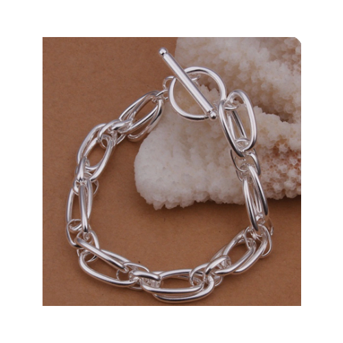 фото Браслет-цепочка, 10 шт., размер 20 см, размер l, диаметр 15 см, серебряный fitocruise