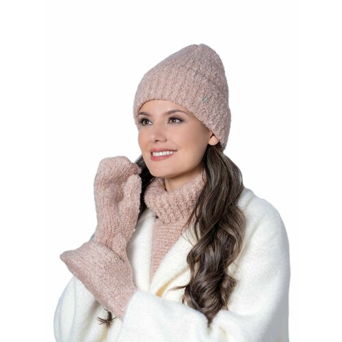 фото Шапка бини landre, размер 56-59 см, розовый