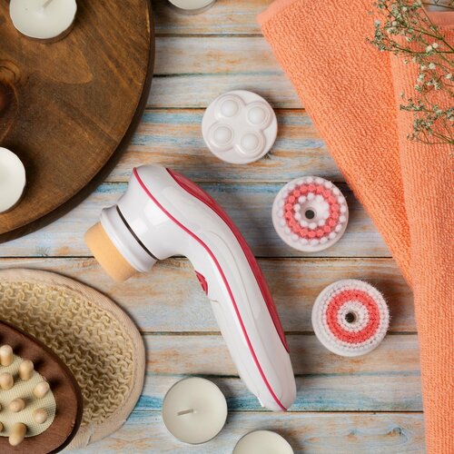 Массажёр для лица Luazon LEM-25 4 в 1 2хAA не в комплекте розовый 145500₽