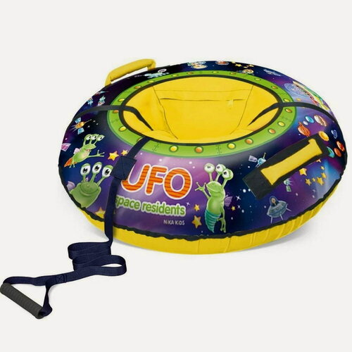 Изображение товара Ватрушки для катания 70 см, Ника "Пришельцы", усиленная камера, мягкие ручки, буксировочный трос, цвет принт