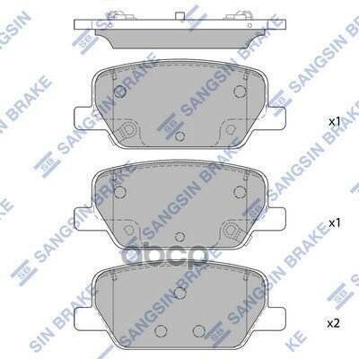 Sp1915_колодки Дисковые Задние!111X47x15 26142, 26143, 26144, D2199-9440 Hyundai Santa Fe Iv 18> Sangsin brake арт. SP1915