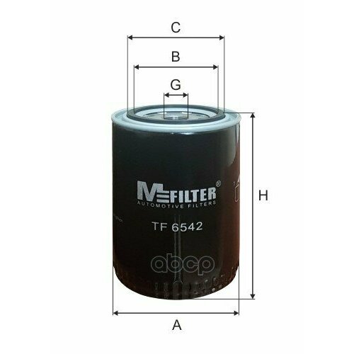 Tf 6542_Фильтр Масляный! Toyota Hi-Ace 2.2D-2.4D <98/Land Cruiser 2.4-3.4D 81> M-Filter арт. TF6542