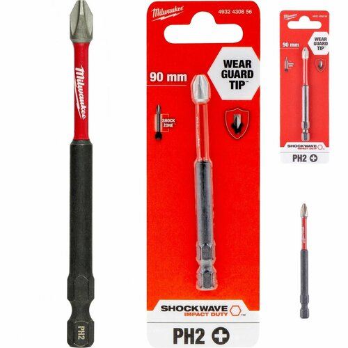 фото Бита milwaukee shockwave impact duty ph2 x 90 мм